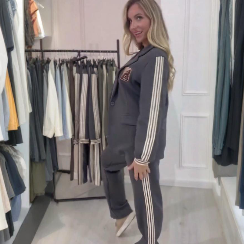 ⏳Vintererbjudande - 46% rabatt⏳Snygg kavaj och byxor, tvådelad kostym