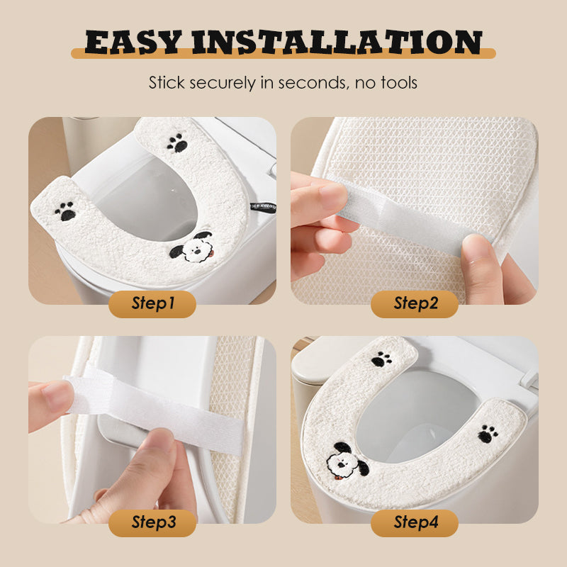 Mysigt extra tjockt U-format toalettsitsöverdrag