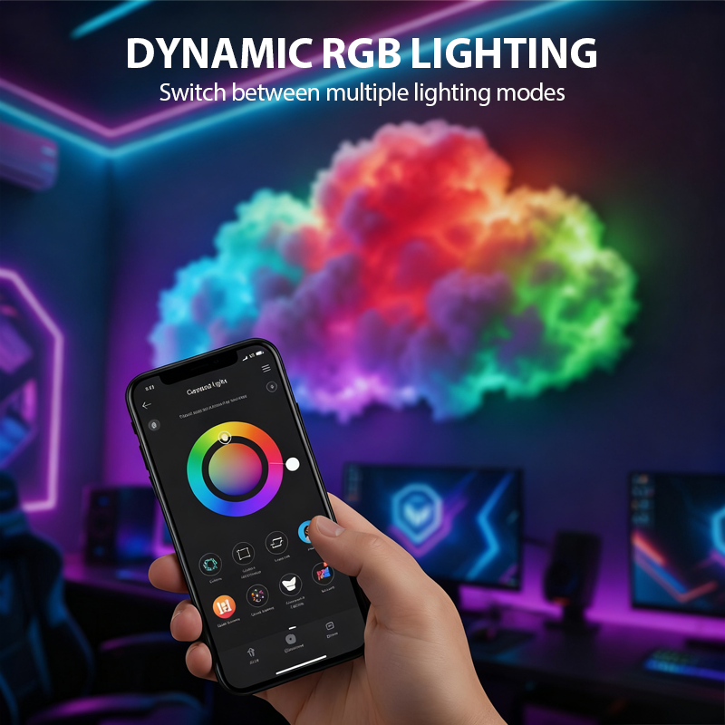 ⏳Begränsad tid 49 % rabatt⏰DIY USB-driven LED-belysning i form av åskmoln🌈☁️