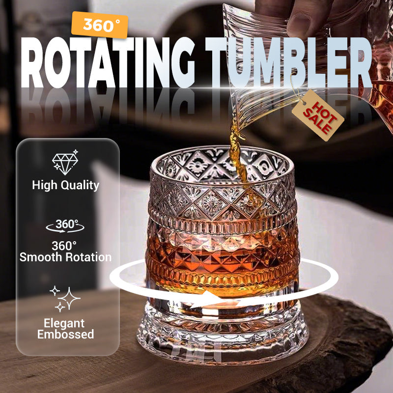 🥛💎Nyårsrea 49% RABATT✨🔥360° roterande whiskyglas