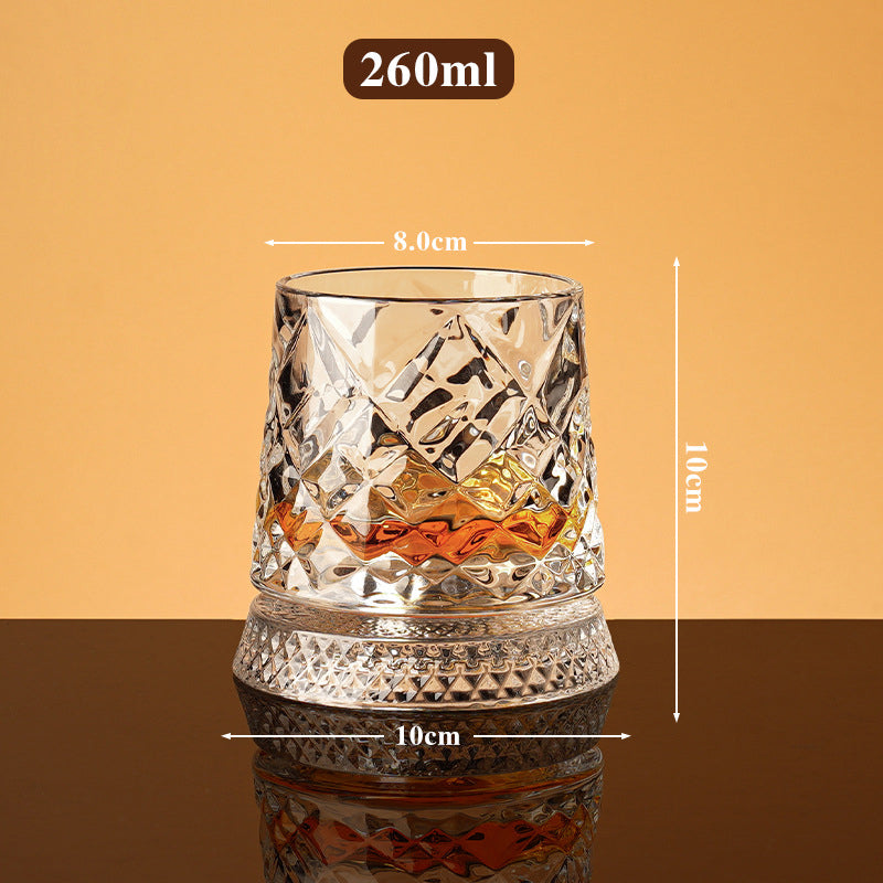 🥛💎Nyårsrea 49% RABATT✨🔥360° roterande whiskyglas