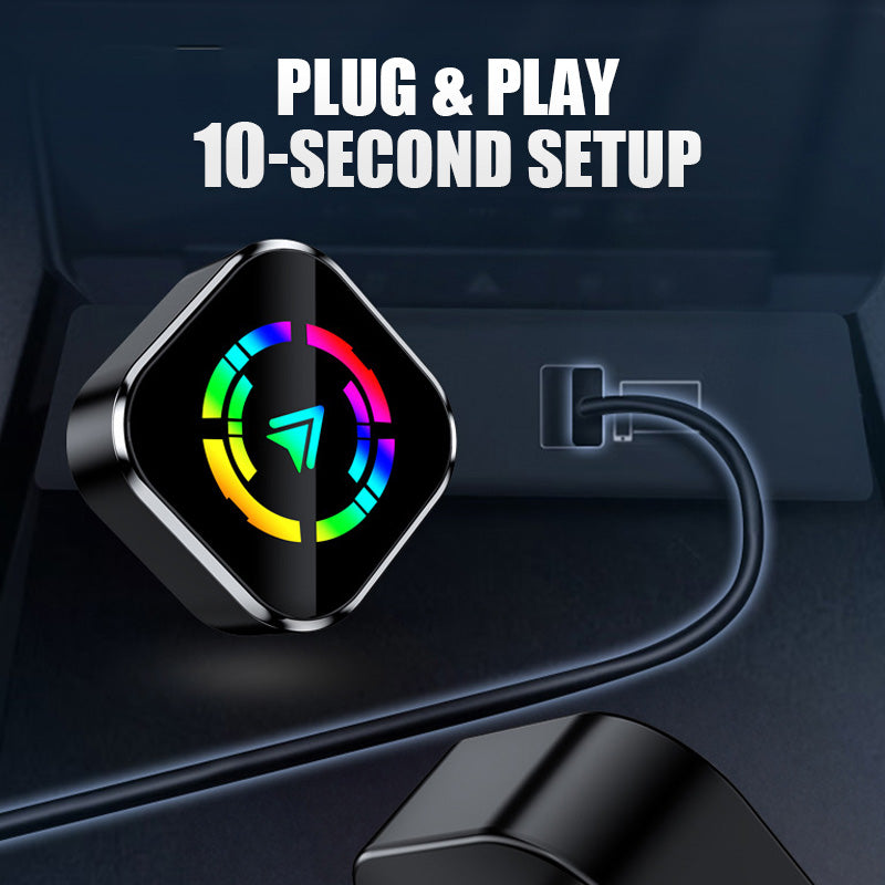 ⏰ Endast nu 49% rabatt!🔥 2-i-1 Trådlös Adapter - Kompatibel med iPhone & Android Auto, Enkel Plug-and-Play Installation ✨