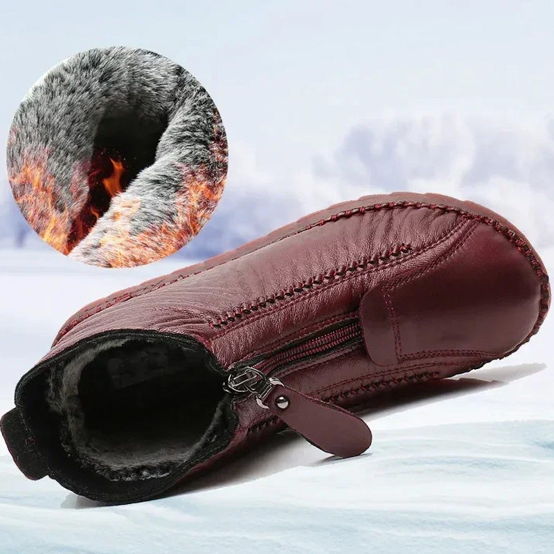 🎁 Jul- & Black Friday-erbjudande: 50% RABATT!  Dams Varmfodrade Ankelstövlar med Dragkedja – Stilrena, Vinterklara & Bekväma