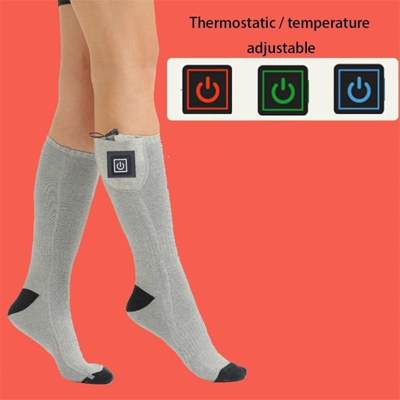 ⏰ Endast nu 49% rabatt!🔥så länge lagret räcker!🧦Uppvärmda strumpor med justerbar temperatur – förbättrade batterier – unisex