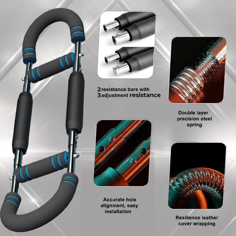⏰ Endast nu 49% rabatt!🔥Justerbar viktstång för armtränare, arm- och bålkraftsträningsredskap, bärbart träningsredskap för hemgym och fitness
