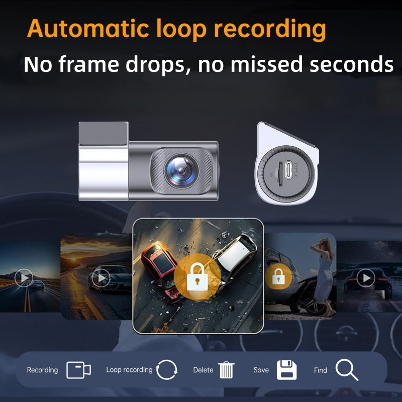 ⏰ Endast nu 49% rabatt!🔥 1080P HD Bilkamera med Wi-Fi och Mörkerseende