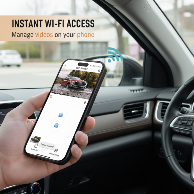 ⏰ Endast nu 49% rabatt!🔥 1080P HD Bilkamera med Wi-Fi och Mörkerseende