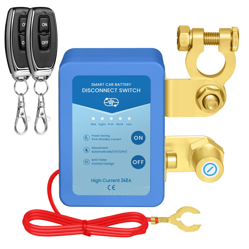 ⚡  Endast nu 49% rabatt!🔋🚗 12V/24V Fjärrstyrd bilbatteri avstängningsbrytare | Stöldskydd & energibesparande design ✅🔝