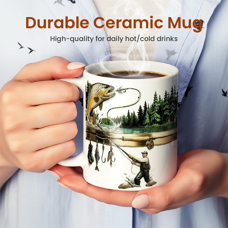 ⏰ Endast nu 49% rabatt!🔥🔥SISTA DAGENS ERBJUDANDE - 49% RABATT🔥Keramisk kaffemugg med fisketema