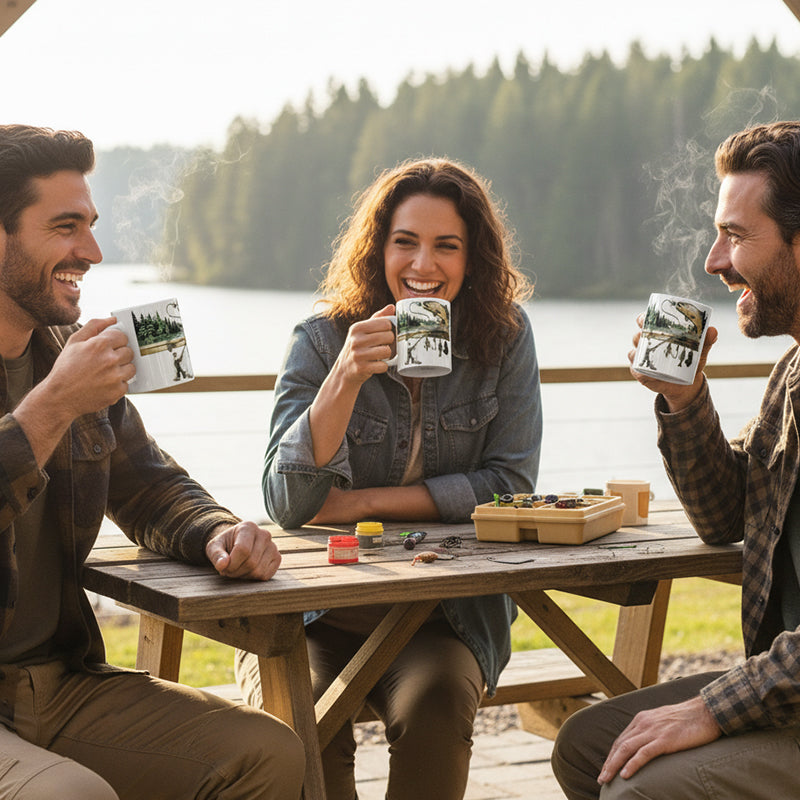 ⏰ Endast nu 49% rabatt!🔥🔥SISTA DAGENS ERBJUDANDE - 49% RABATT🔥Keramisk kaffemugg med fisketema