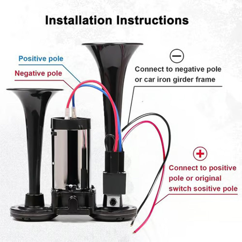 ⏰ Endast nu 49% rabatt!💥 Het erbjudande! Universal lufttryckhorn för tåg, lastbilar och bilar 🚂🚛🚗