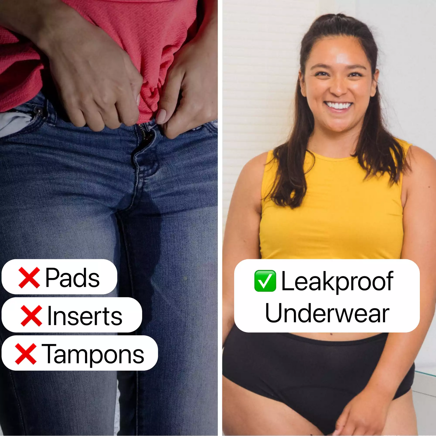 ⏰ Endast nu 49% rabatt!🌸Het försäljning – köp 1 få 3🔥2026 Högmidjade läckagesäkra trosor