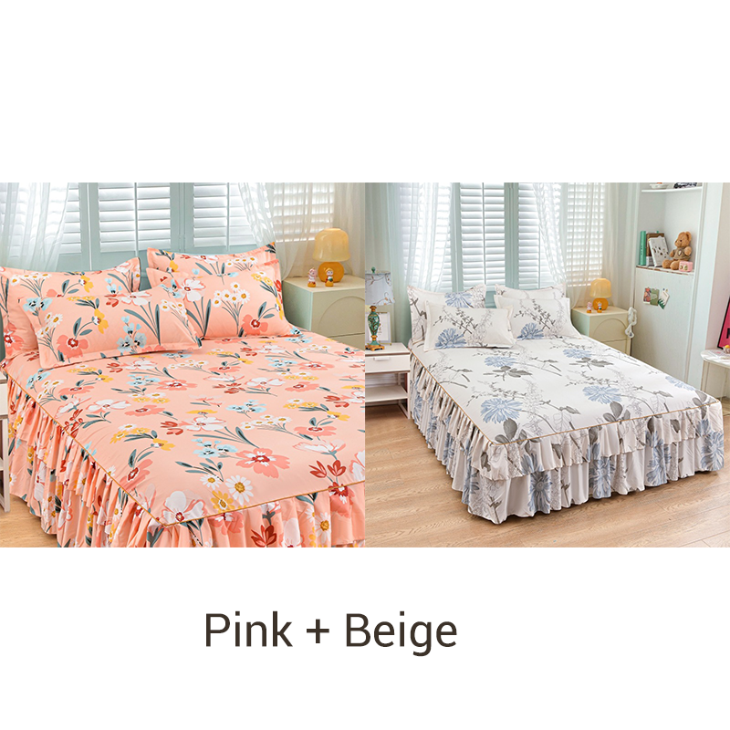🛏️ 49% RABATT! 🎀 3-delat Volangsängkjol – Elegant Design, Fullständigt Skydd & Universell Passform 🛌