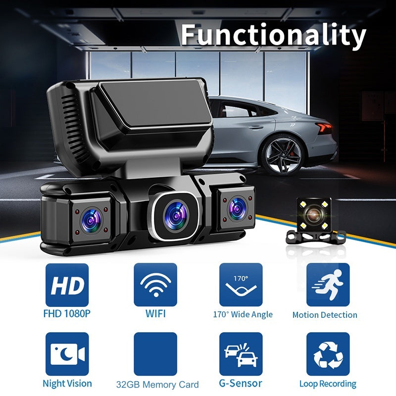 📢📢Nyheter 2026 –49 % rabatt🚗🔥4-kanals inbyggd kamera med WiFi och mörkerseende✈️Fri frakt