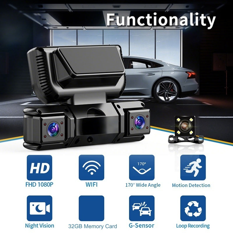 📢📢Nyheter 2026 –49 % rabatt🚗🔥4-kanals inbyggd kamera med WiFi och mörkerseende✈️Fri frakt