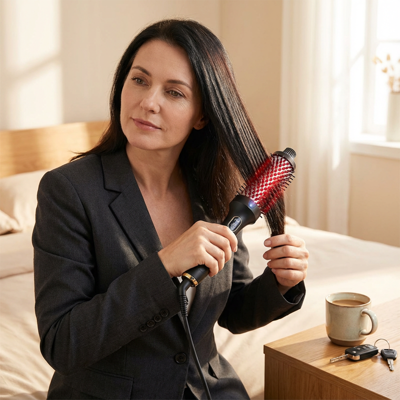 ⏰ Endast nu 49% rabatt!💖2-i-1 plattång och locktång med värmekam