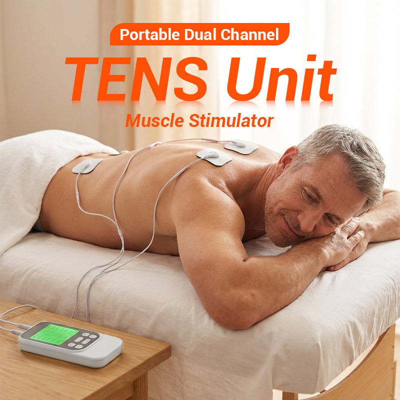 ⏰ Endast nu 49% rabatt!🔥Bärbar Dual Channel TENS Unit Muskelstimulator
