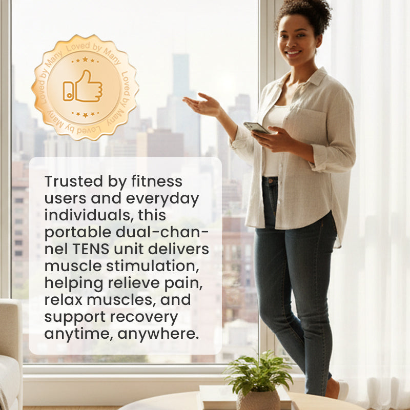 ⏰ Endast nu 49% rabatt!🔥Bärbar Dual Channel TENS Unit Muskelstimulator
