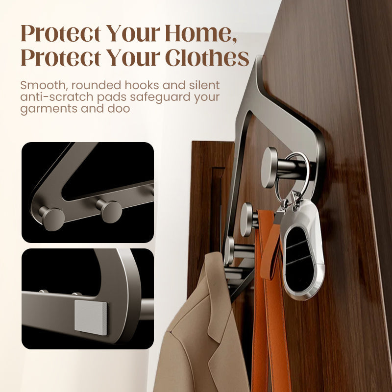 ⏳2026 Tidsbegränsat erbjudande —49 % rabatt⏰ Dörrförvaringshylla utan borrning med 6 krokar🛌