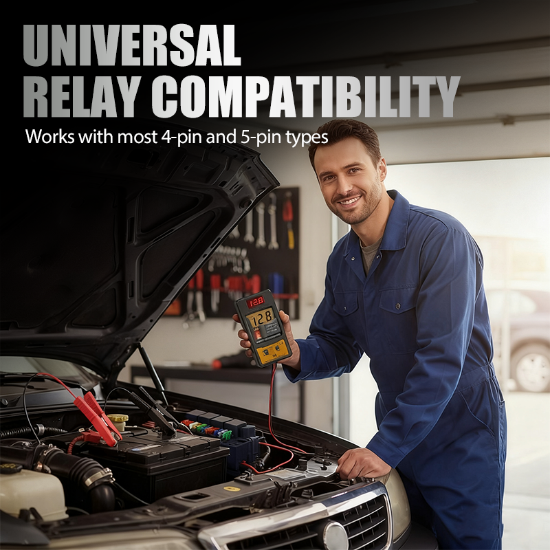 ⏰ Endast nu 49% rabatt!🔥Spänningstestare för bilreläer med LED-indikator