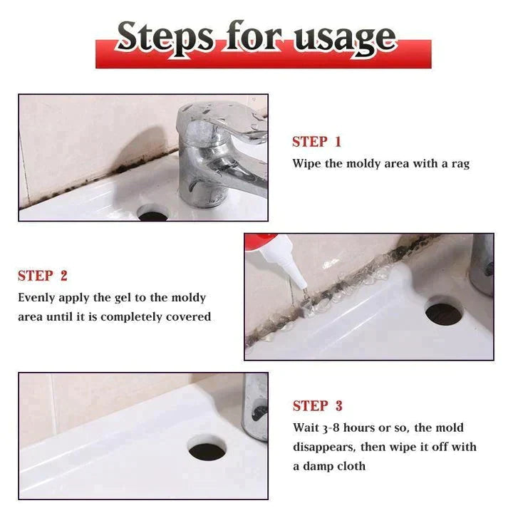 Geeli homeen poistamiseksi kotona.