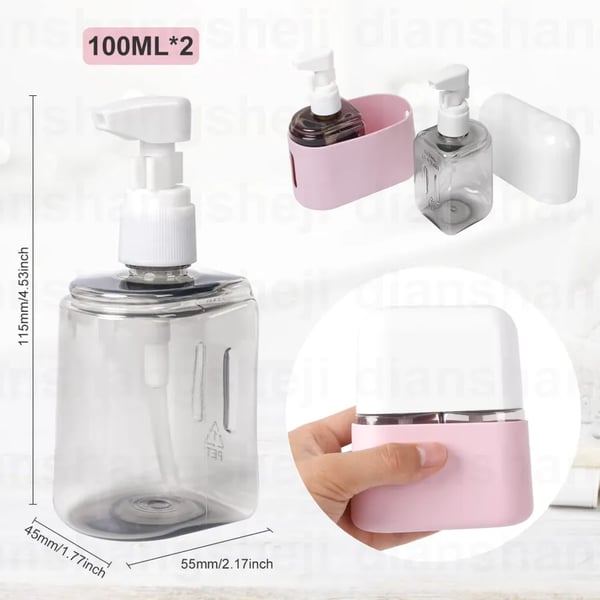 ✨Mini Shampoo Dispenser Portable Travel Bottle Set