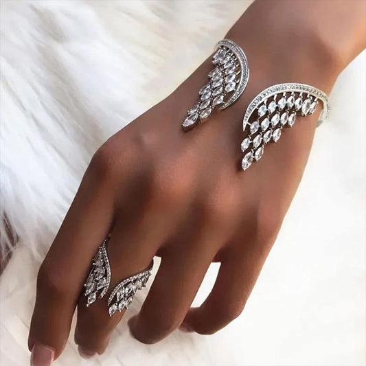 🎁 2023-julförsäljning 🎁 49% rabatt 🔥 Angel Wings Armband / Ring