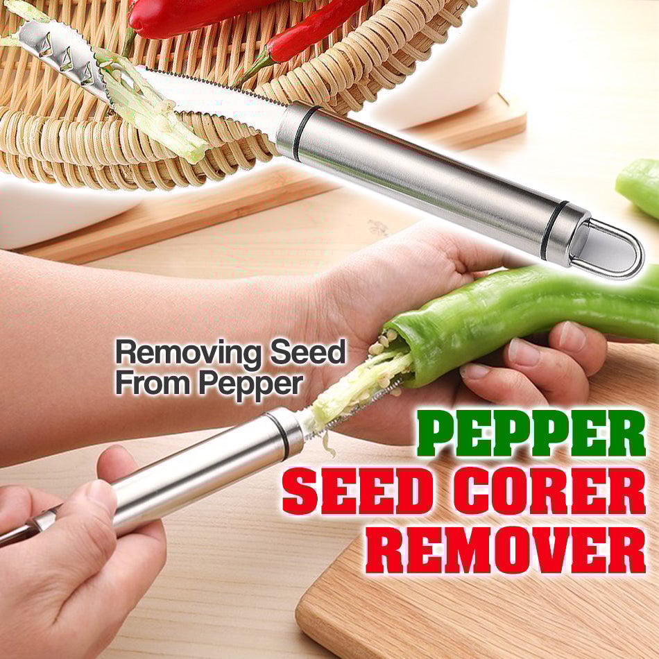 🔥 ( Promoção - POUPE 49% DE DESCONTO) Pepper Seed Corer Remover(compre 3 ganhe 2 grátis agora)