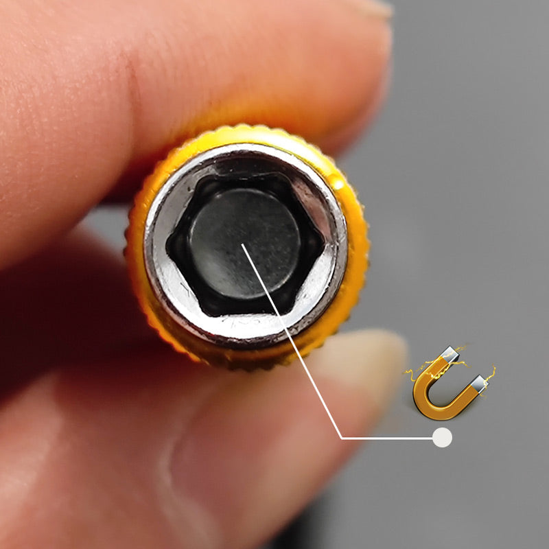 (🔥HOT REA NÃO 49% RABATT) - Hexagonal Shank Metal Flex Universal förlängningsbitshållare