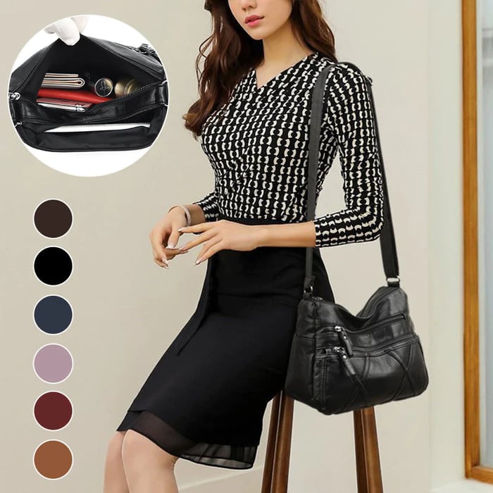 Borsa a tracolla in morbida pelle