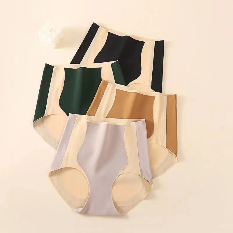 Pantaloni a vita senza cuciture con blocchi di colore