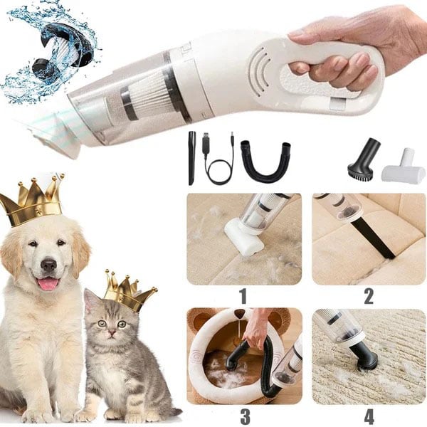 🎁 2024 Nytt År Hot Sale 🎁 Pet Hair Grooming Vacuum （Fri frakt）