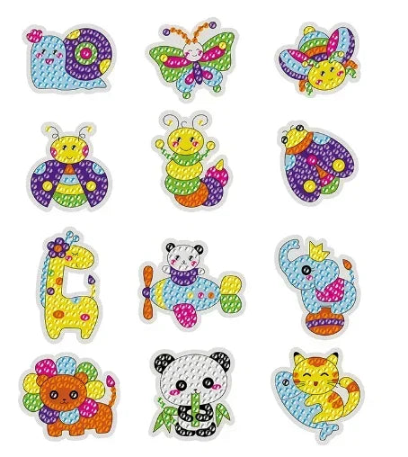 Dipinto di diamanti con bastone gratuito per bambini fai-da-te