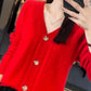 Naisten loose Slouchy Faux Cashmere Button etu Cardigan Sweaters