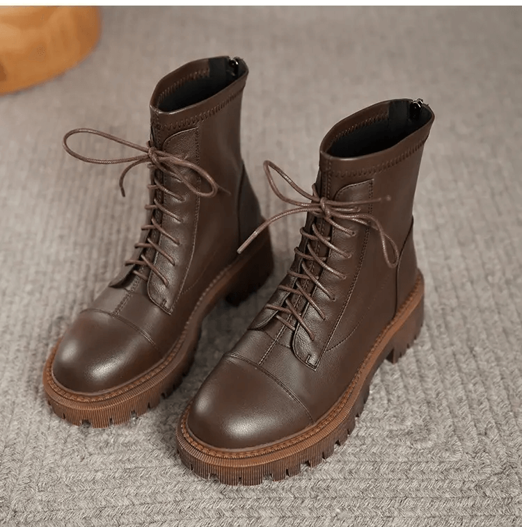 [perfekt gåva & Fri leverans] Vinter Kvinnors Chic Motorcykel Stövlar