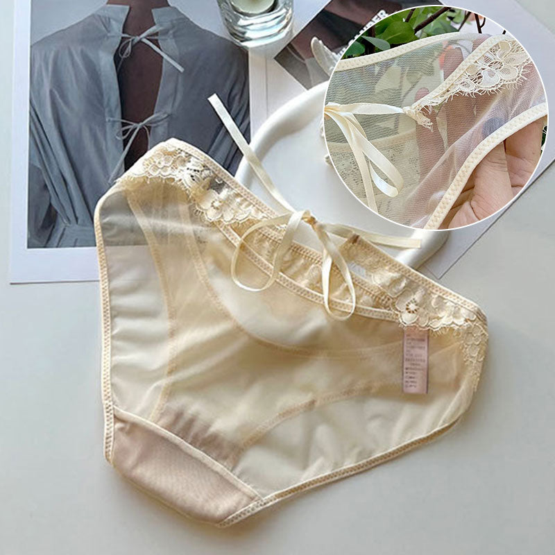 Pay1 Get 3(3 paketti)--- Vietteellinen pitsi kirjon pikkuhousut verkoissa naisille