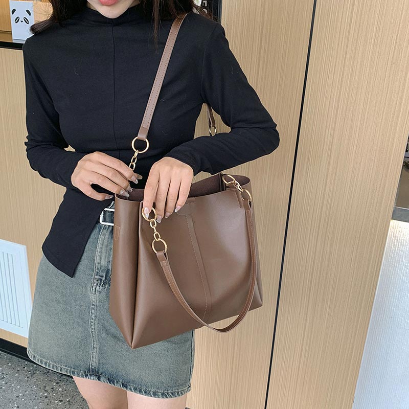 Bra gåva! Kvinnors tygväska crossbody axelväska 2-stycksuppsättning