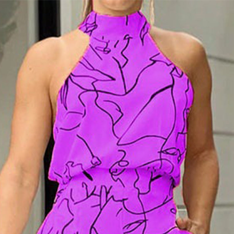 2024 HOT SALE 50%OFF Women's Stylish Slim Fit Wide Leg Printed Jumpsuit