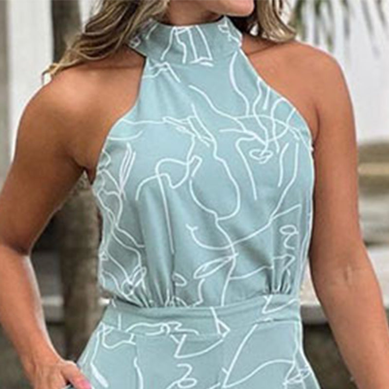 2024 HOT SALE 50%OFF Women's Stylish Slim Fit Wide Leg Printed Jumpsuit