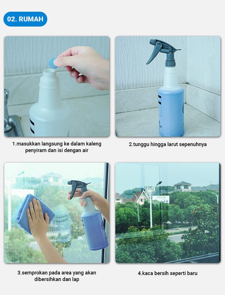 10 st vindrutespolare för bil koncentrerade rena brustabletter